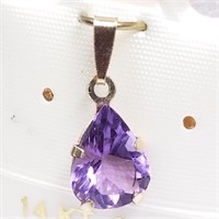 14K Amethyst Pendant