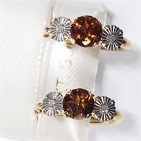 $1000 14K Tourmaline  Diamond Earrings