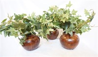 Lot of Planters with Artificial Plants