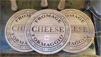 (3) Wooden Circular Cheese Boards