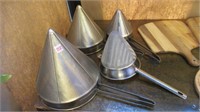 (4) Assorted Size Grease Strainers