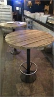 36" Bar Height Pub Table with Wooden Top