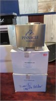 (2) Pinnacle Vodka S/S Napkin Holders