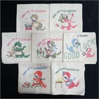 Good Luck Embroidered Day's of the Week Towels