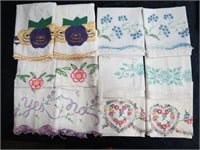 Collection of (12) Embroidered Pillowcases