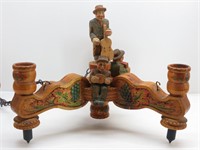 Hand Carved German Chandelier with Musicians