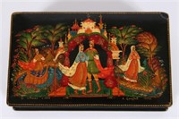 Palekh Russia, Hand Painted Lacquer Box