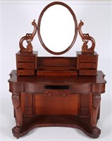 Mahogany Dressing Table with Swing Mirror