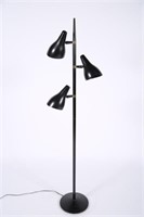 Lightolier, Black Enameled Metal Floor Lamp