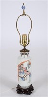 Chinese Painted Vase Lamp