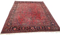 Large Painted Sarouk Rug (Iran, c. 1930's)