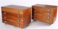 Eliel Saarinen, Pair of 4 Drawer Dressers