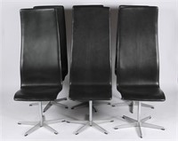 Arne Jacobsen, Set of Six "Oxford" Chairs