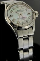 Ladies Oyster White MoP Rolex Watch