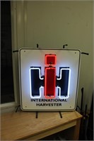 International Harvester Neon Sign, Approx 24"x22"