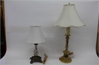 2 table lamps.  29", 18"
