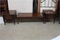 3 piece coffee and end tables.  52", 21"