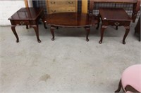 3 piece coffee and end table set.  46" x 21"
