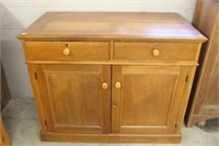 Early cupboard with 2 drawers.  47"