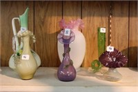 6 assorted vases.  4.5" - 12"