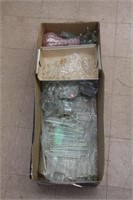 Box lot of chandelier crystals