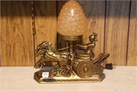 Chariot lamp.  11" x 12"