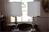 Pair of table lamps.  32"