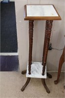 Marble top plant stand.  40" Legs are loose