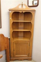 Maple corner cabinet.  28" x 14" x 72"