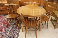 Vilas table, 5 chairs and 18" leaf