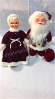 12 and 13 inch soap bottle Santa and Mrs