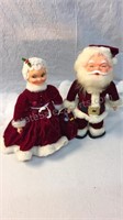 Vintage 12 and 13” Santa and Mrs