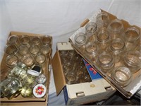 3 Boxes of Assorted Canning Jars