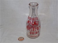 1947 Kielblock Dairy Milk Bottle and One Cap