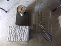Scale, Planter, & Wire Basket