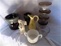 Assorted Stoneware & Vintage Jelly Jars