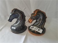 bronzed horse bookends