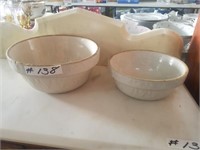 pair of crock bowls