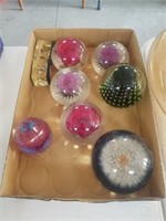 flat of paperweights