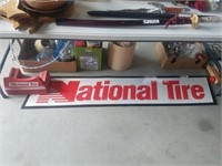 National Tire sign and wheel displays