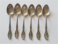6 sterling spoons