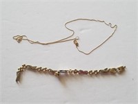 Broken jewelry. small 1 marked 14k (untested)