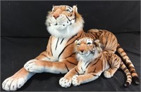 Tiger with her cub stuffed animals, from