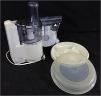 working food processor w/ Tupperware container