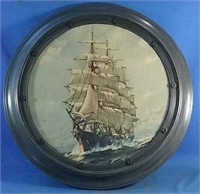 Plastic frame ship picture   24" round