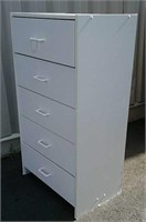 5 drawer MDF dresser  25" x 16" x 45"