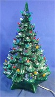 Ceramic Christmas tree, lights up 19" h