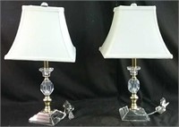 Two working table lamps  21" h