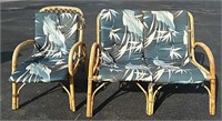 Bamboo Love seat and chair