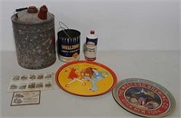 5 Gallon gas can and advertising pieces